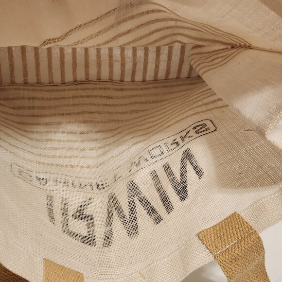 IRWIN Cabinet Works Burlap Tote Bag LARGE - Picture 2 of 3